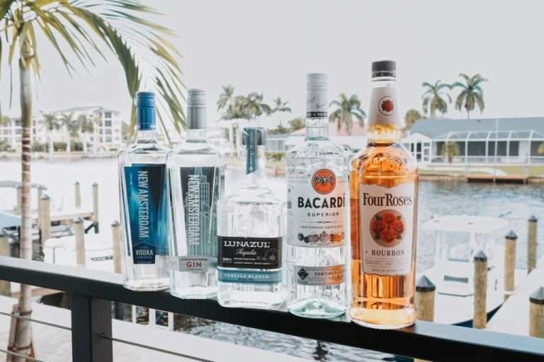 Bottles of alcohol